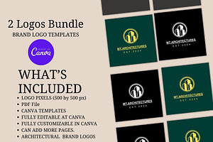 Editable Architectural Logo Template, a Branding & Logo Template by Mishek Munene
