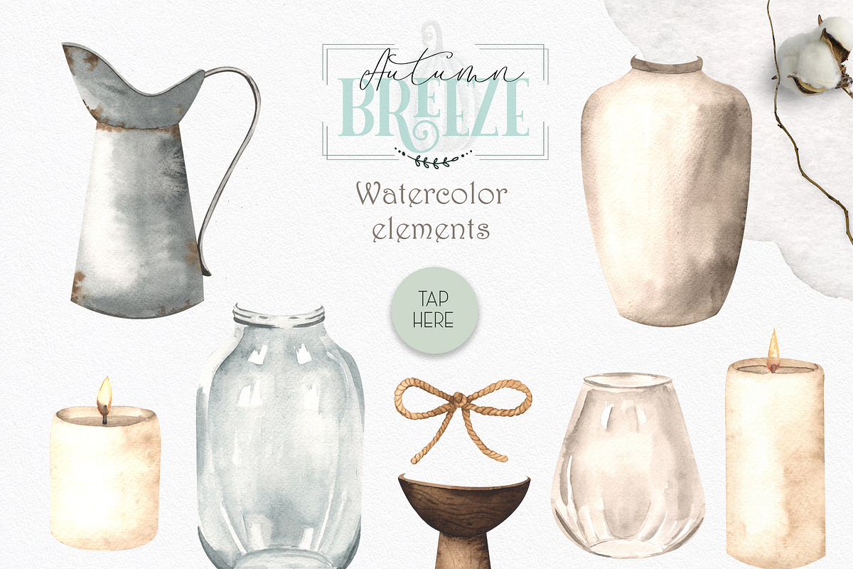 Autumn Breeze. Watercolor collection, an Object Graphic by Ana-Sakuta (Photo 17 of 20)