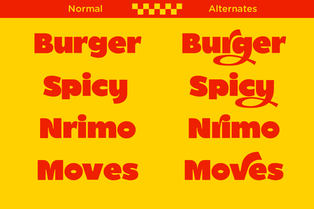 Migurih Bold Food Display Font, a Sans Serif Font by Serbaneka Studio (Photo 2 of 7)