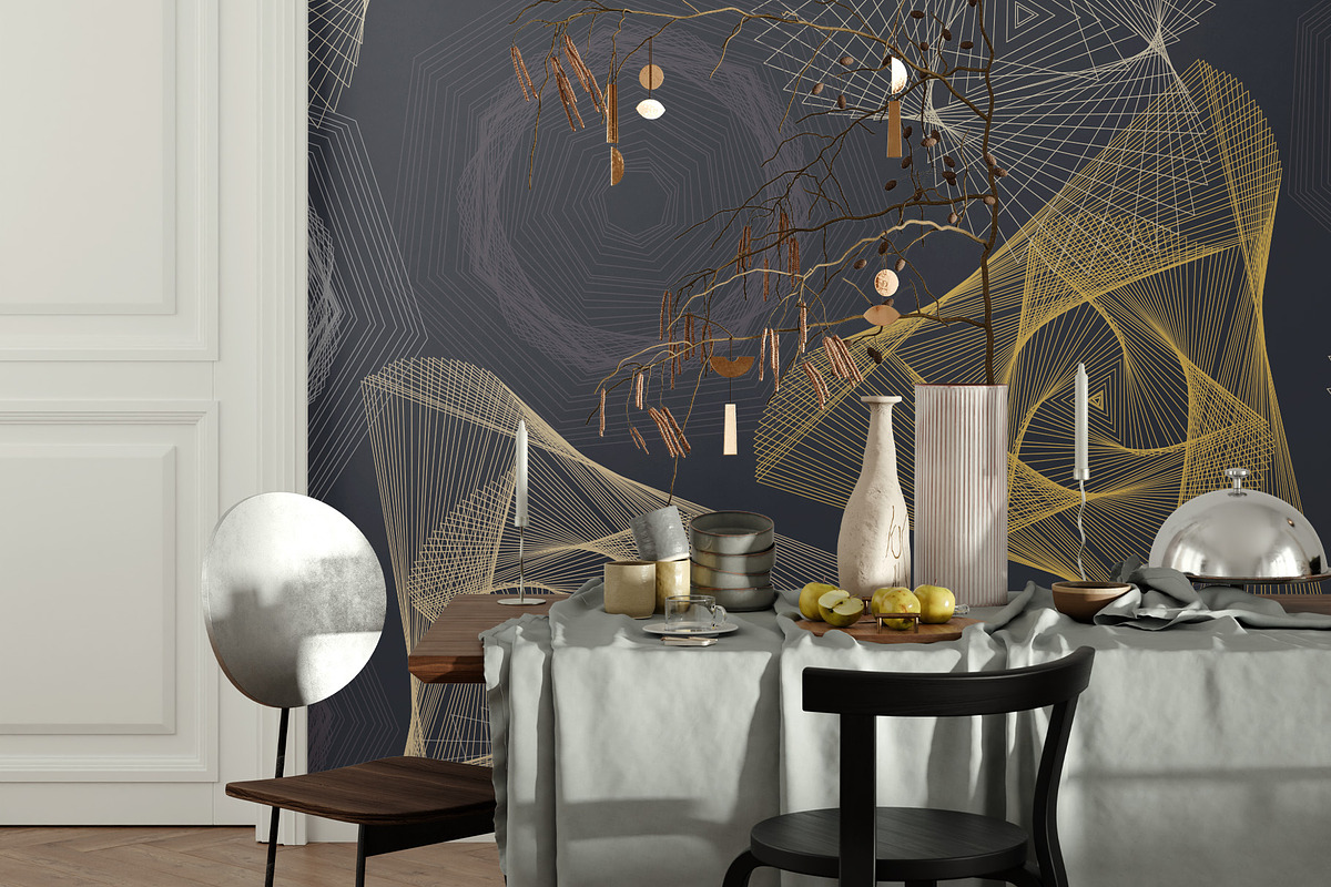 Muted Abstract Shapes Pattern, a Wallpaper Graphic by Bloomart Studio (Photo 3 of 6)