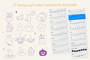 Halloween characters Procreate stamp, a Brush Add-On by Let's Art (Thumbnail 2 of 2)