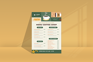 Greena Coffee Shop Menu