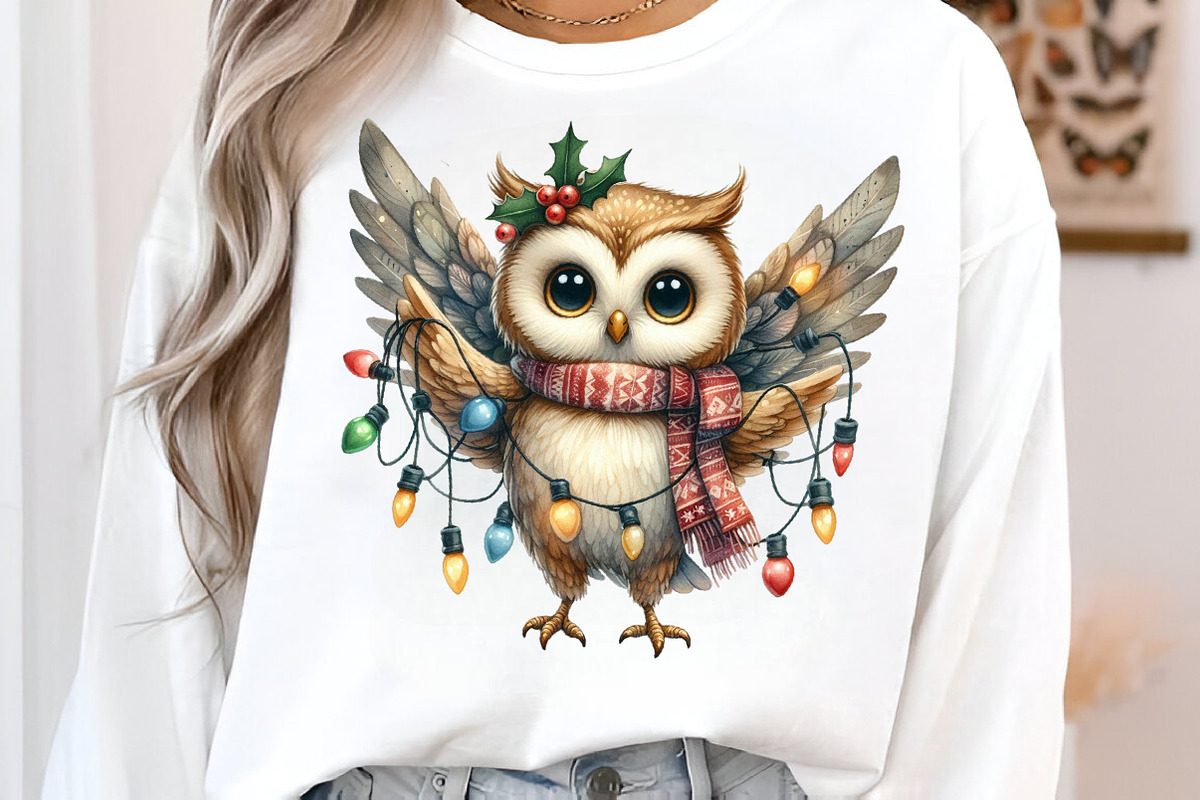 Christmas Owls Clip Art Bundle, an Illustration by SinaCreation (Photo 4 of 7)