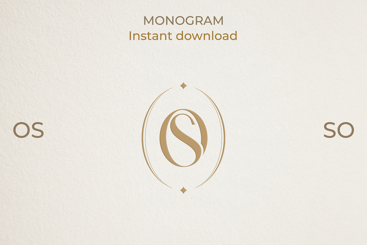 OS SO Wedding Monogram Logo, a Branding & Logo Template by LogoAV (Photo 6 of 6)