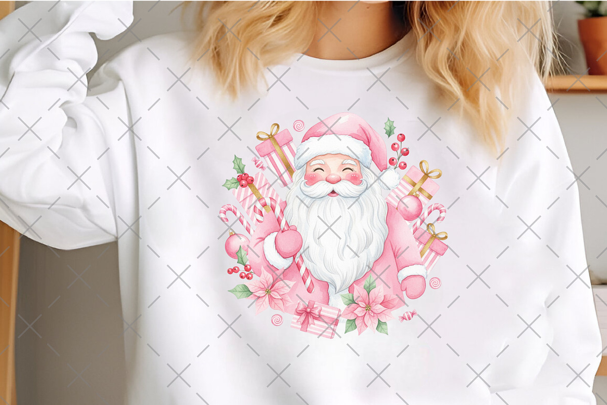 Christmas Coquette Pink Santa PNG, an Illustration by Craft Nest (Photo 3 of 6)