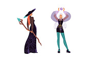 Modern young witches set, a Person Illustration by PaperTrident (Thumbnail 4 of 5)