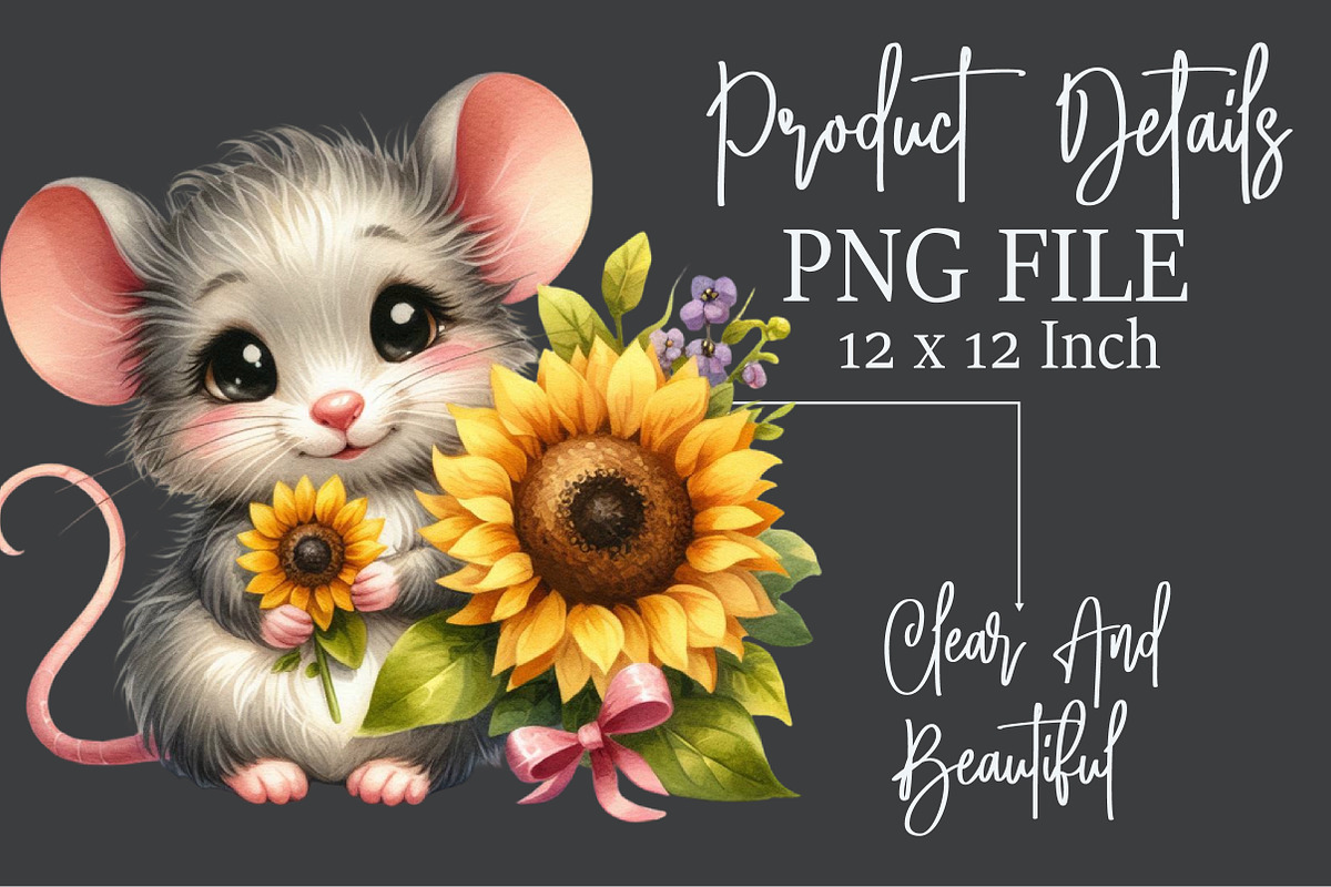 Watercolor Autumn Mouse Clipart, an Illustration by Rose Art (Photo 7 of 7)