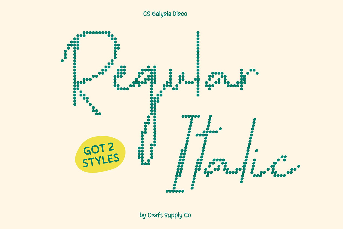 CS Galysia Disco, a Script Font by Craft Supply Co. (Photo 2 of 8)