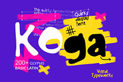 Koga - Quirky Display Font, a Handwritten Font by VASTARD STUDIO (Thumbnail 1 of 9)