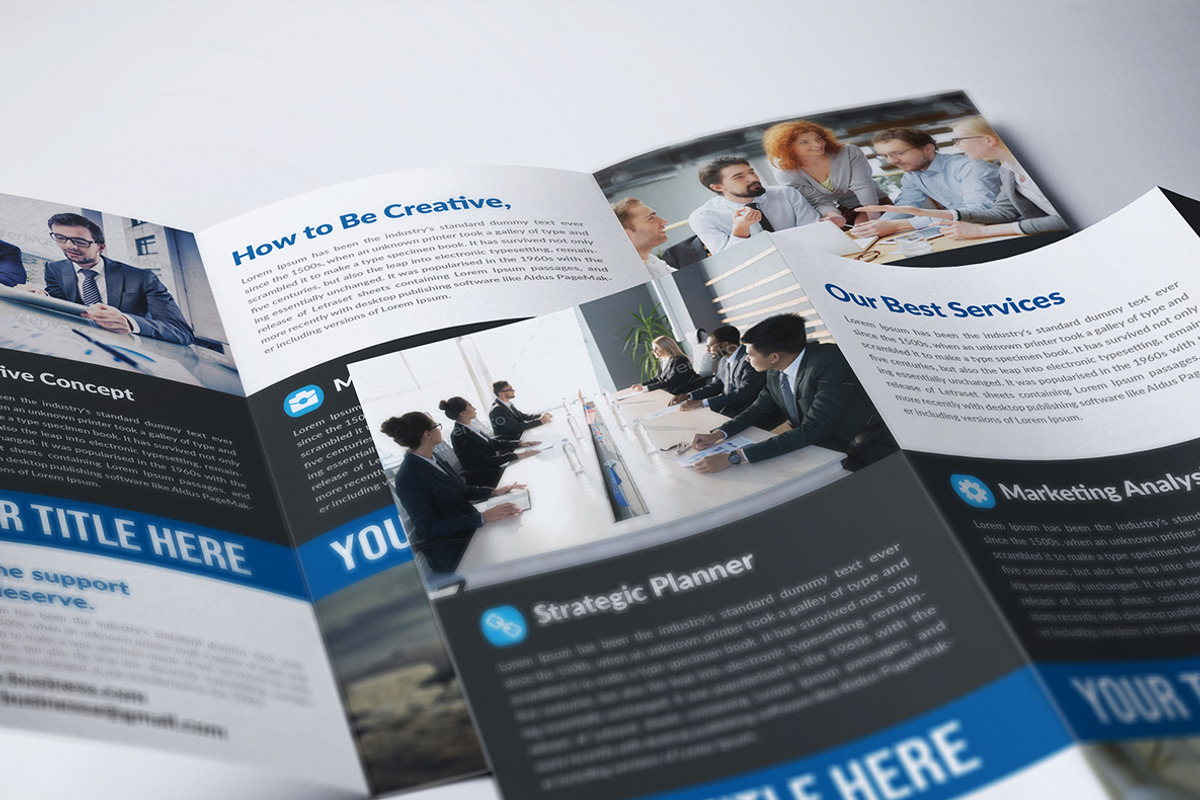 Insurance Agency Tri-Fold, a Brochure Template by AfzaalGraphics