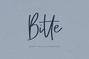 Bitte Handwriting Font, a Script Font by Beck McCormick (Thumbnail 1 of 10)