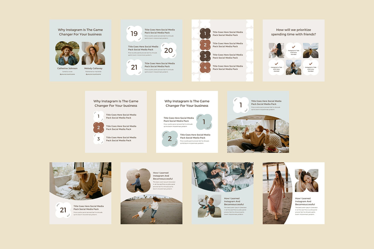 Instagram Template Canva Post Mint, a Social Media Template by Keikoya (Photo 4 of 11)
