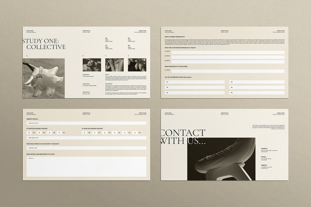 Pitch Deck & Questionnaire Template, a Presentation Template by ...
