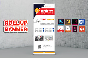 Security System Roll Up Banner V-03