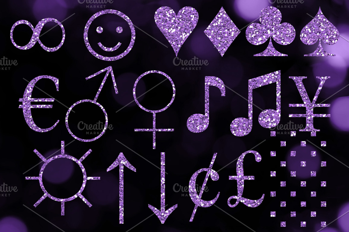 Purple Glitter Alphabet Clip Art, an Object Graphic by Paper Element (Photo 4 of 5)