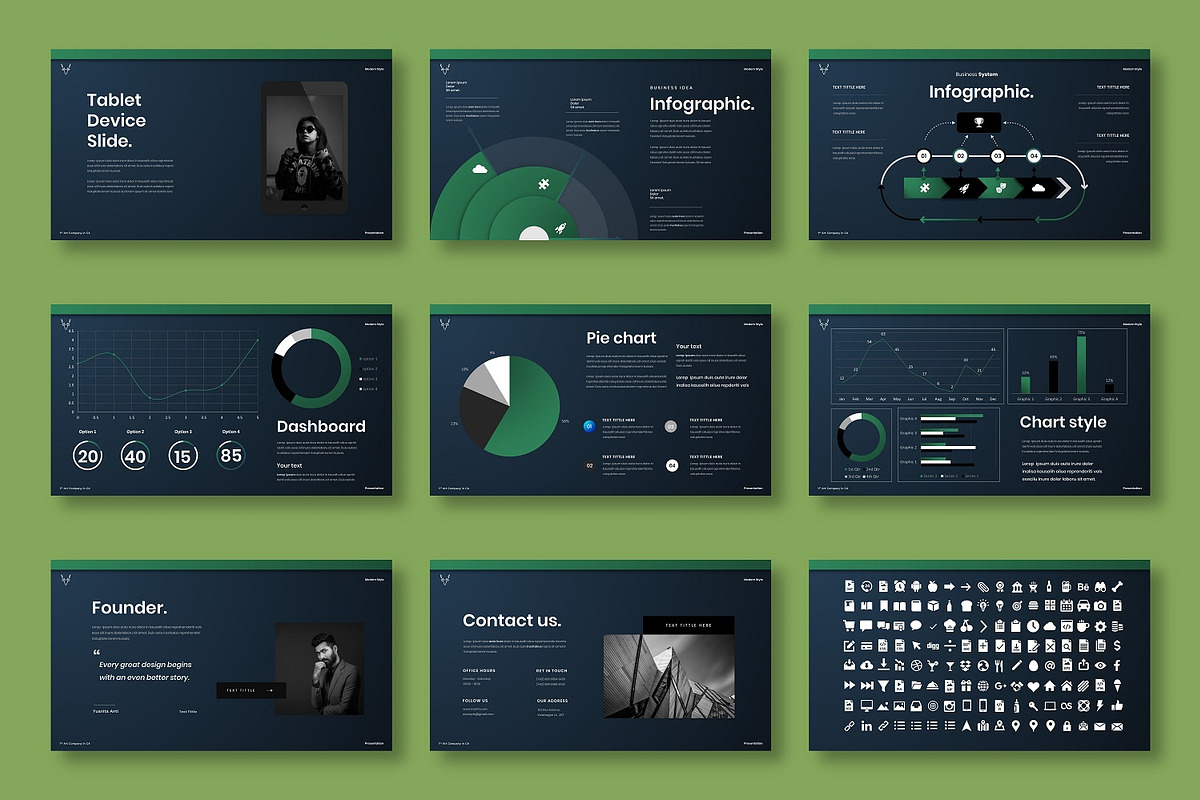 Martin – Business PowerPoint, a Presentation Template by Dens Creative Studio (Photo 5 of 6)