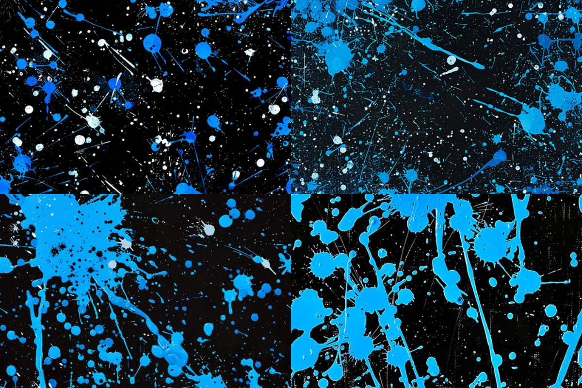 Blue Paint Splatter Patterns, a Pattern Graphic by PrintablesByFranklyn (Photo 3 of 6)