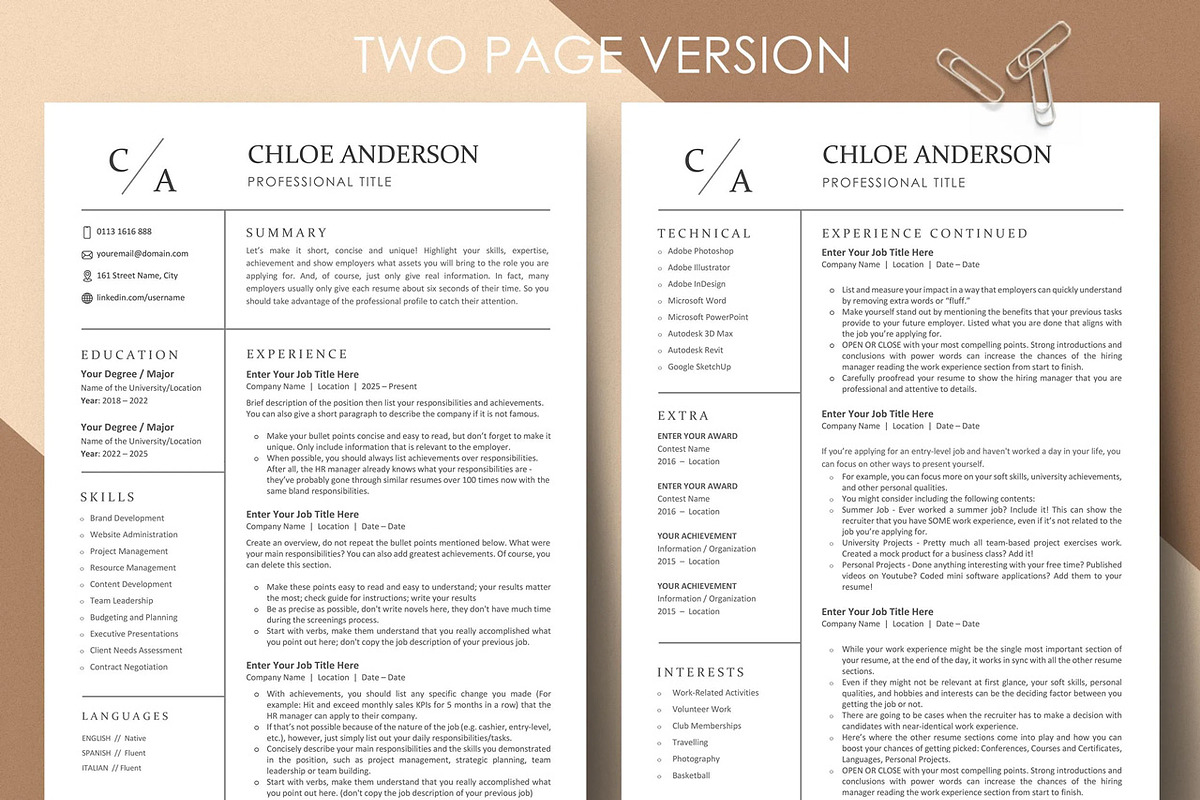 Resume Template Word, Google Resume, a Resume Template by resumetemplathttps://d3es (Photo 2 of 9)