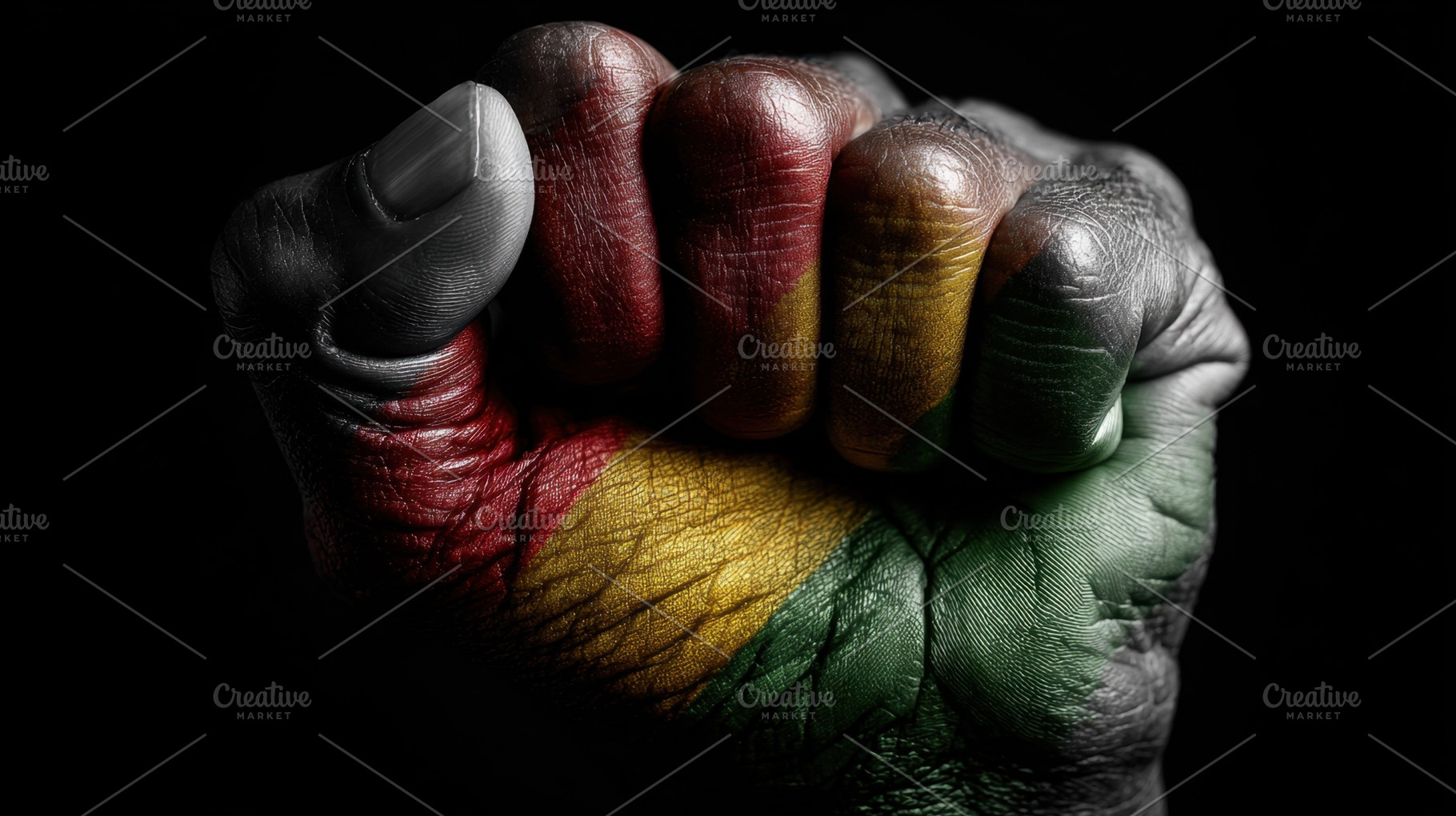 Fist with colors of country flag, a Photo by Beautiful things