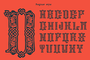 Medieval Knots Drop caps font, a Blackletter Font by kaer_shop (Thumbnail 5 of 9)