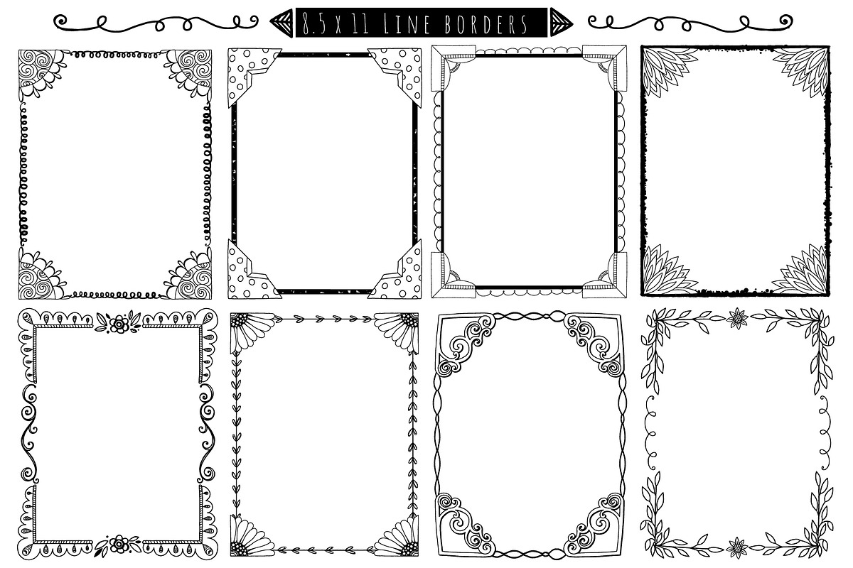 Decorative Borders, Corners & Frames, a Decorative Illustration by Carrie Stephens Art (Photo 10 of 12)