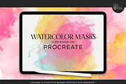 Procreate Watercolor Brush Stamps, a Brush Add-On by Studio Kitsch (Thumbnail 1 of 9)