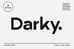 Darky Modern Elegant Font Family, a Sans Serif Font by Artiveko