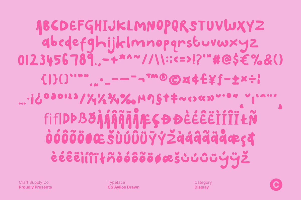 CS Aylios Drawn, a Sans Serif Font by Craft Supply Co. (Photo 8 of 8)