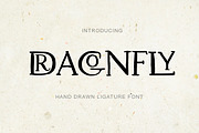 Dragonfly. Uppercase Ligature Font., a Script Font by ClipArtRoom (Thumbnail 1 of 11)