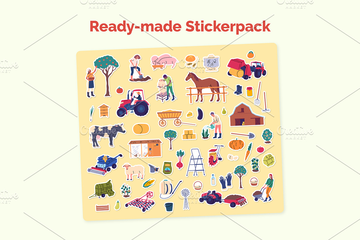 Farming Life Illustration Vector, an Object Graphic by 35lab (Photo 6 of 6)