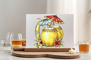 Watercolor Cozy Yellow Summer Clipar, an Empty State Illustration by SVGArt (Thumbnail 4 of 9)