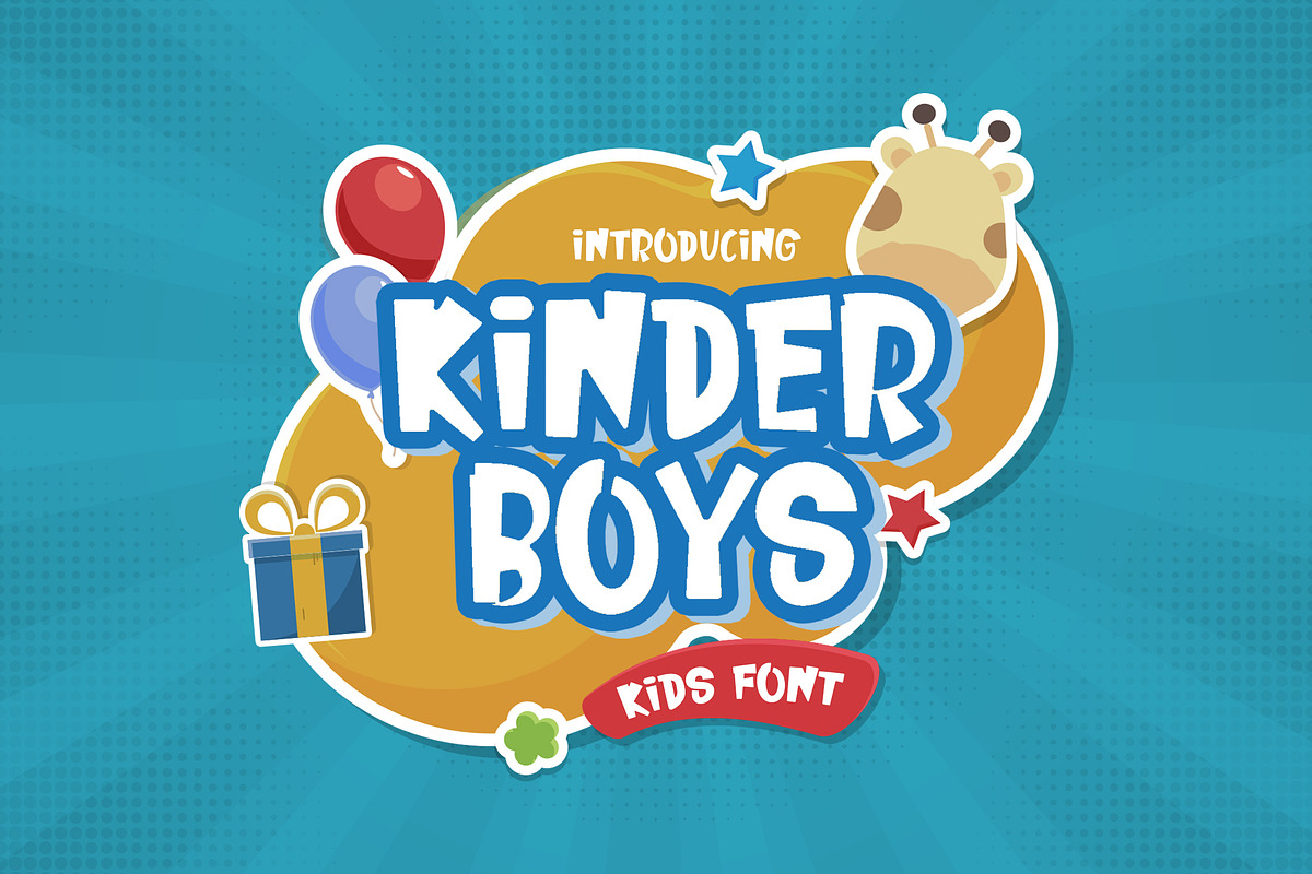 Kinder Boys - Playful Font, a Sans Serif Font by StringLabs (Photo 1 of 5)