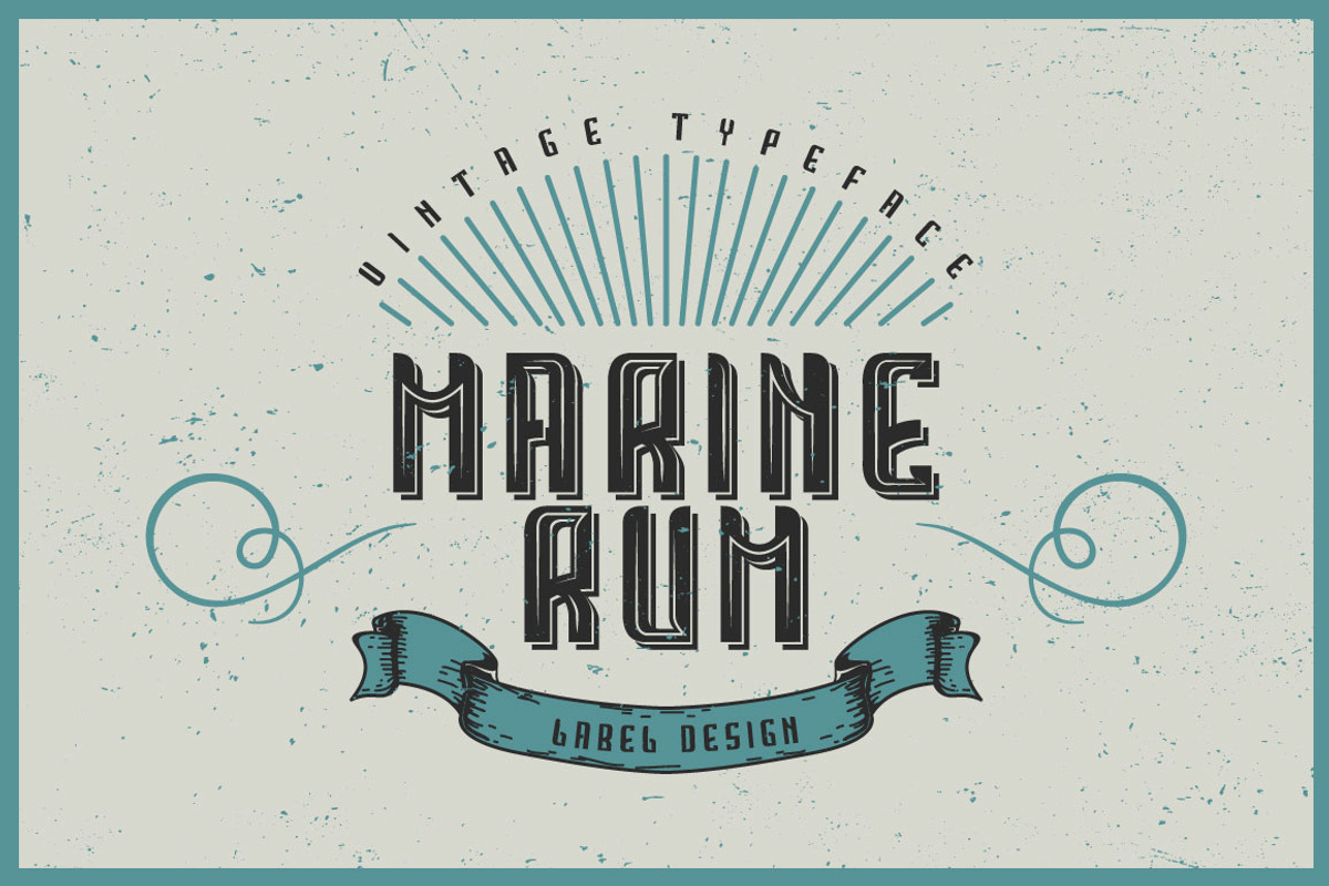 Handcrafted Marine Rum ladel font