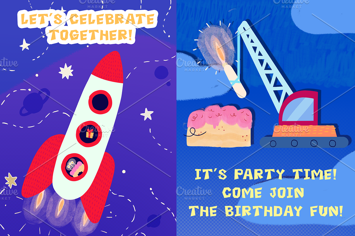 Boys Birthday Invitation & Cards Kit, a Decorative Illustration by Schumacher Shop (Photo 3 of 20)