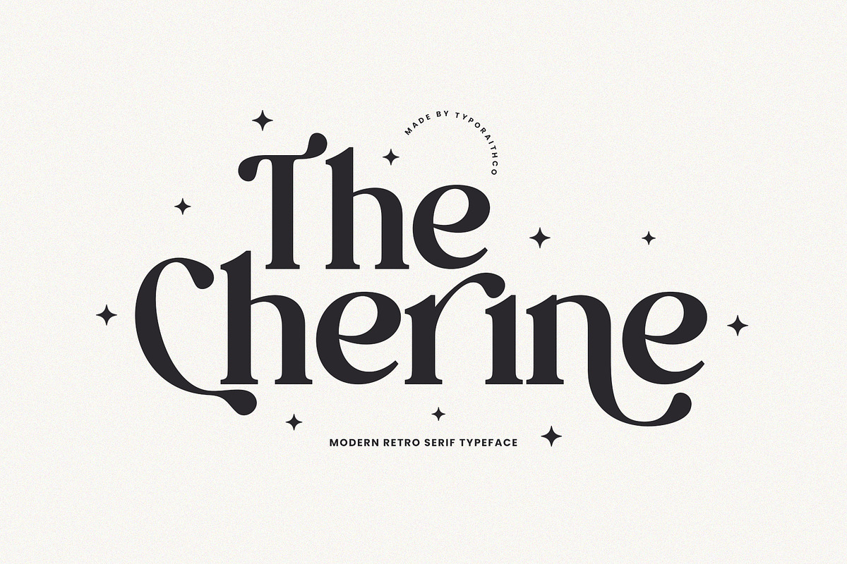 The Cherine | Modern Retro Serif, a Serif Font by Typoraith Co (Photo 1 of 10)