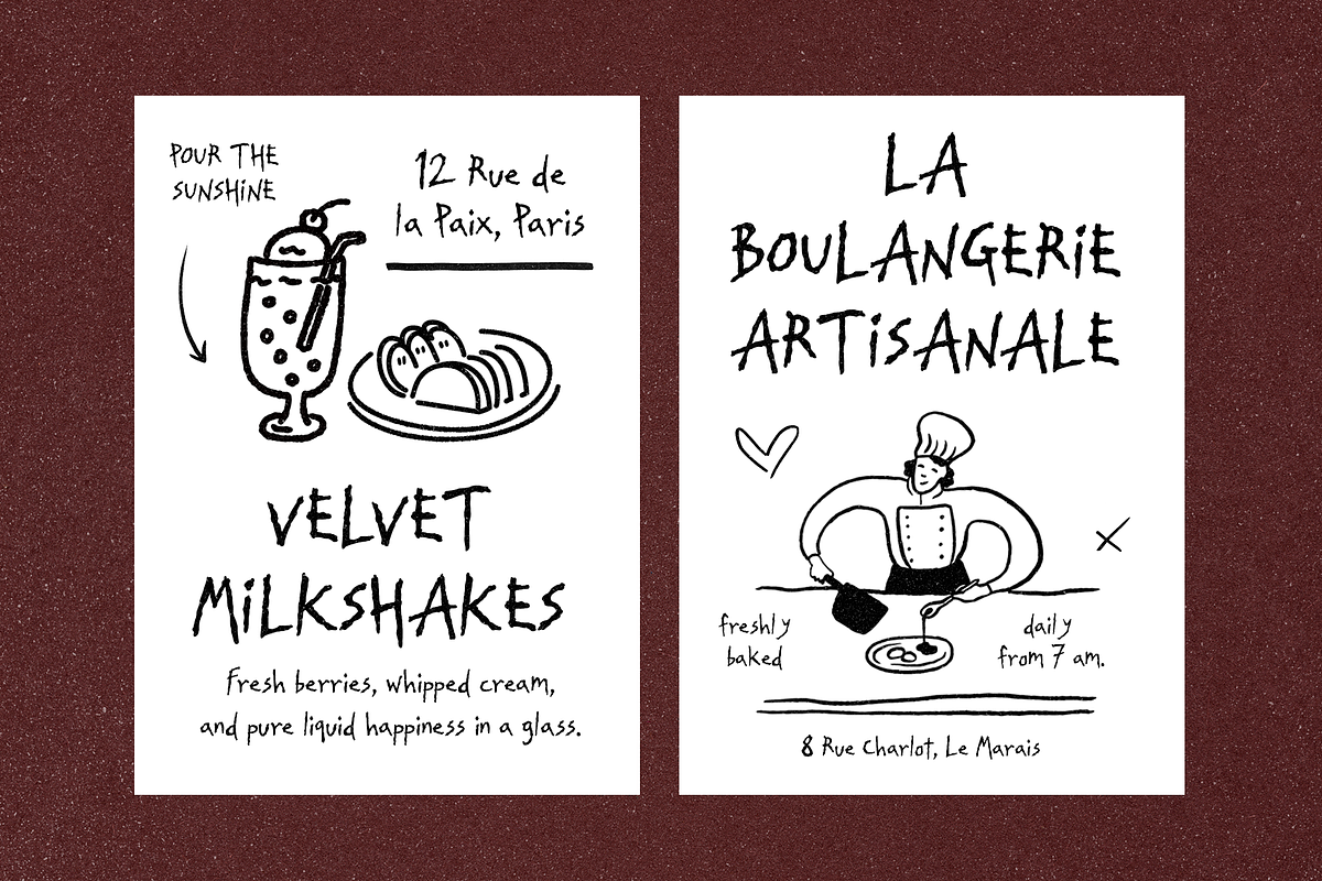 Cezanne Scribbles Inky Display Font, a Handwritten Font by Nonceni (Photo 4 of 11)