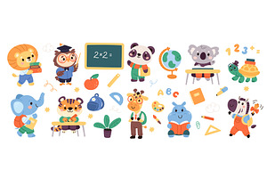 Back to school animals. Little funny, an Object Illustration by YummyBuum