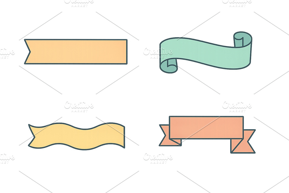 Colorful decorative banners suitable, an Illustration by ZinetroN