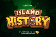 3D Island History Text Effect, a Layer Style Add-On by zdson (Thumbnail 1 of 2)