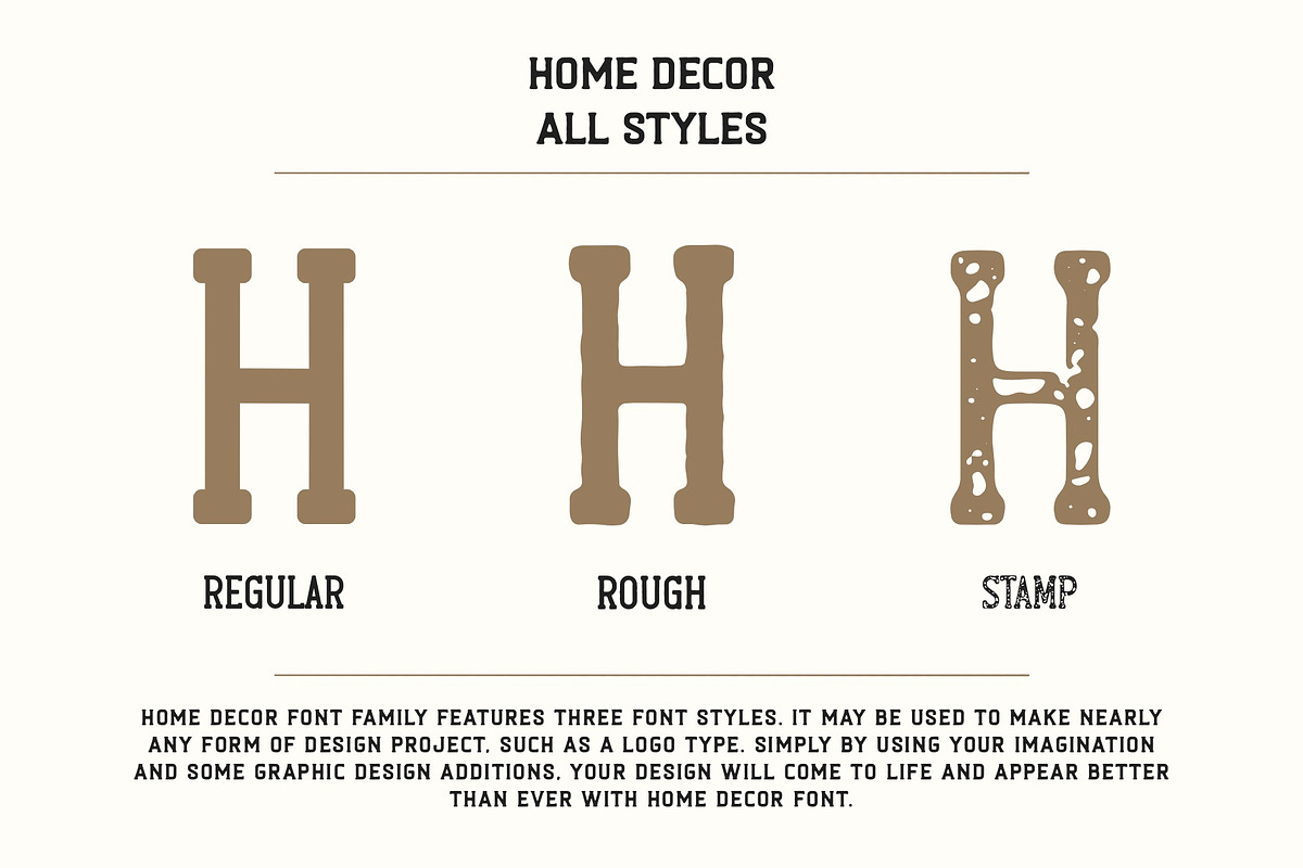Home Decor - Vintage Slab Serif Font, a Slab Serif Font by ariodsgn (Photo 3 of 7)