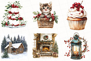 Cozy Berry Christmas Clipart, an Illustration by OK Design (Thumbnail 4 of 5)
