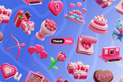 Valentine's Day 3D Icons, an Object 3D Model by Rakata Studio (Thumbnail 6 of 7)