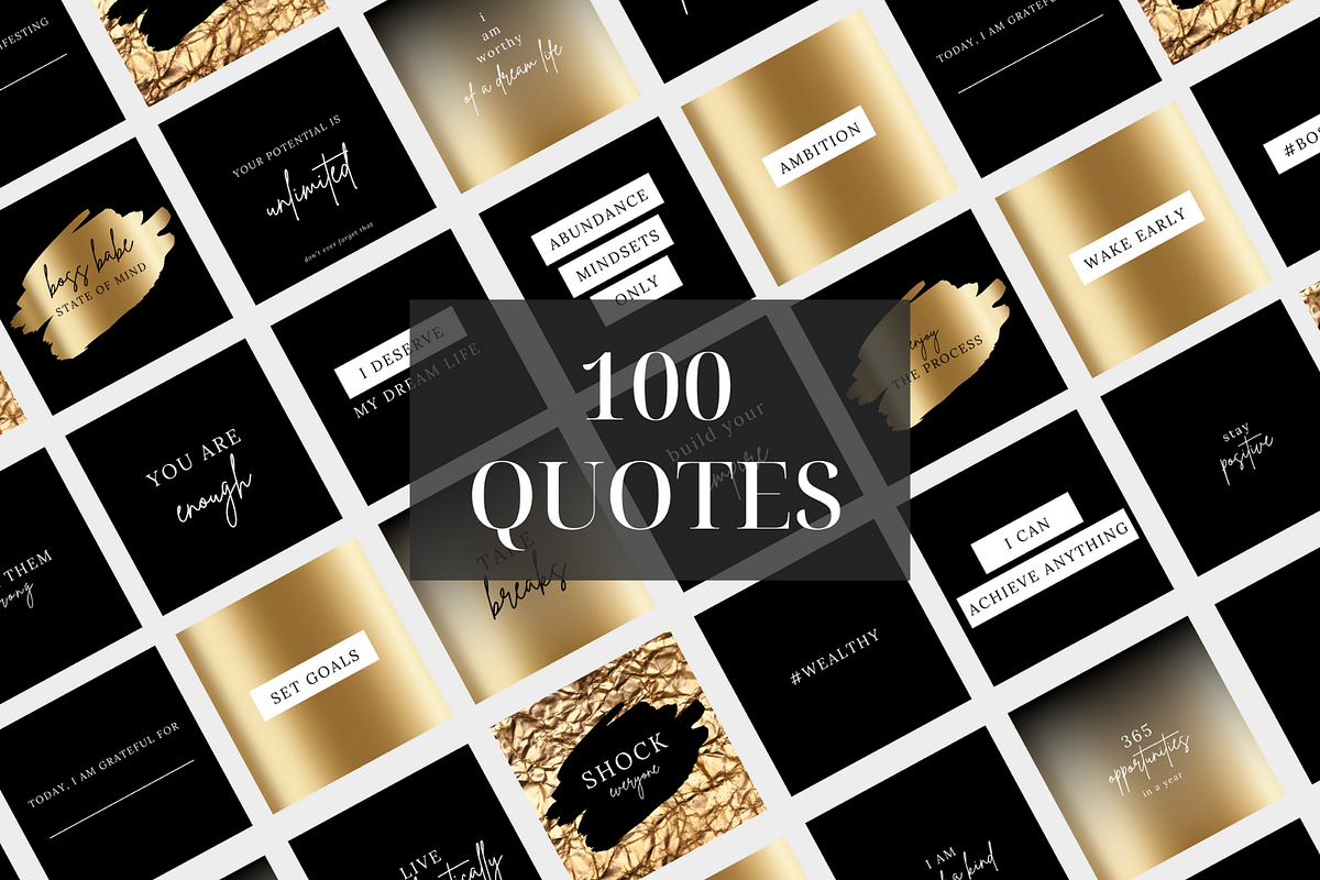 Modern Black and Gold Instagram, a Social Media Template by Oh So ...