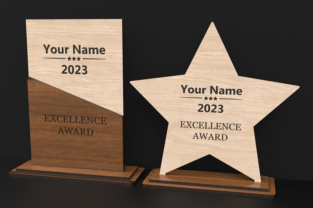 Acrylic & Wooden Award Trophies, an Object Graphic by ThemeXDigital (Photo 8 of 9)