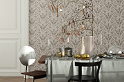 Stone Relief Damask Wallpaper, a Wallpaper Graphic by Bloomart Studio (Thumbnail 4 of 6)