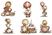 Whimsical - Easter Duck Clipart, an Illustration by CreationArt (Thumbnail 4 of 6)