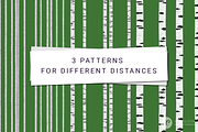 8 Birch Trees Vector Patterns, a Pattern Graphic by Anne Elster Design (Thumbnail 2 of 4)