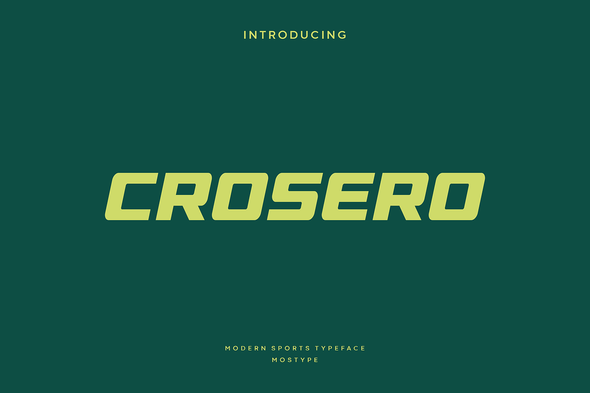 Crosero - Modern Sport Typeface, a Font by Letterna (Photo 1 of 4)