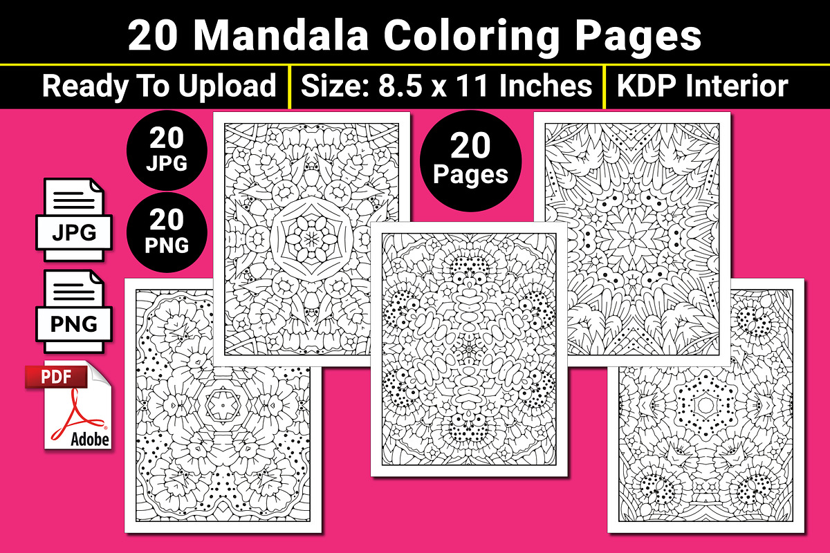 Mandala Coloring Book Pages, a Pattern Graphic by mirajeee (Photo 4 of 4)