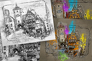 Pen Watercolor Photoshop Action, an Action Add-On by GorynArt (Thumbnail 20 of 23)